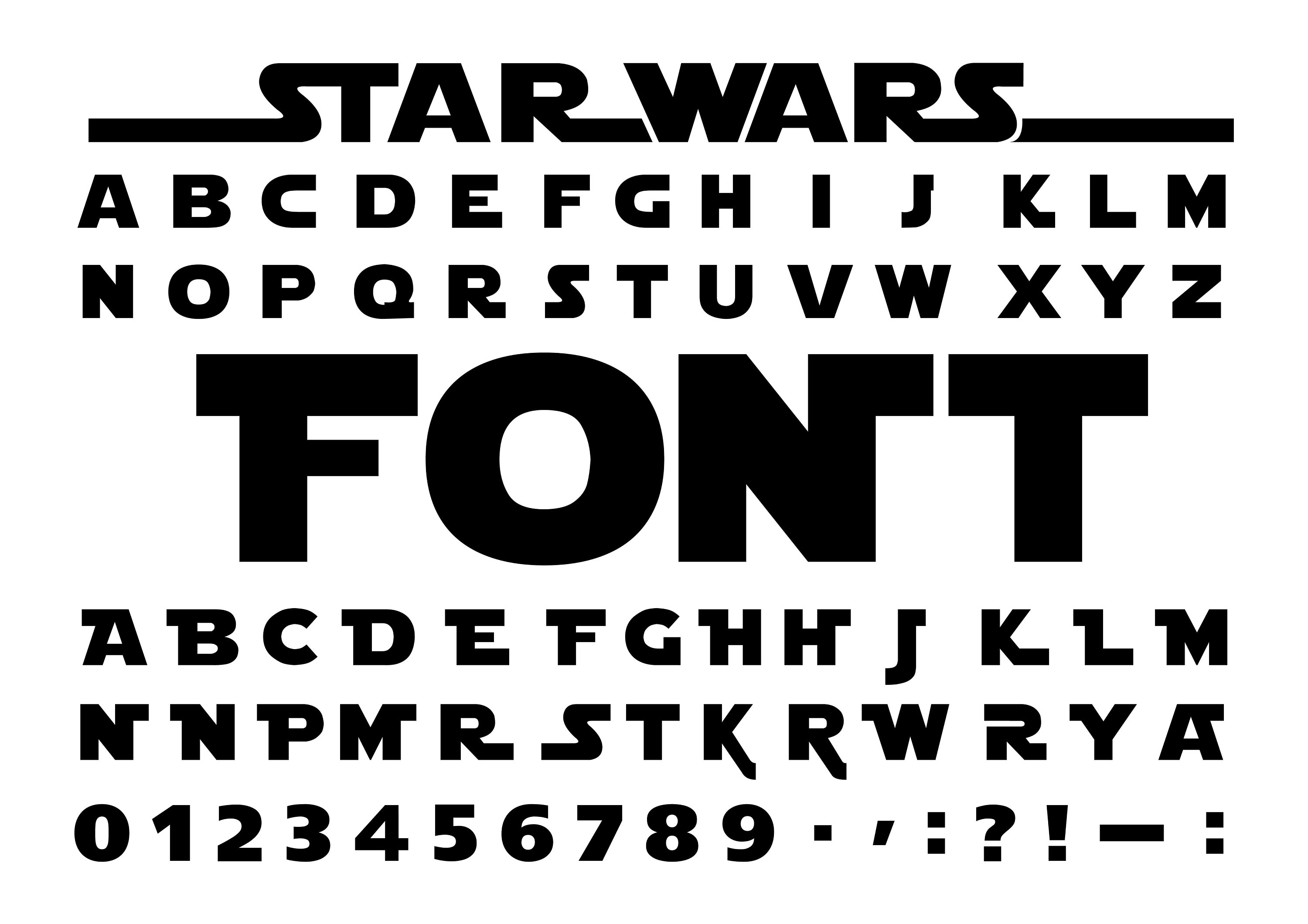 logo details the star wars font